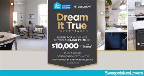 sweepstakes hgtv|HGTV Home® by Sherwin.